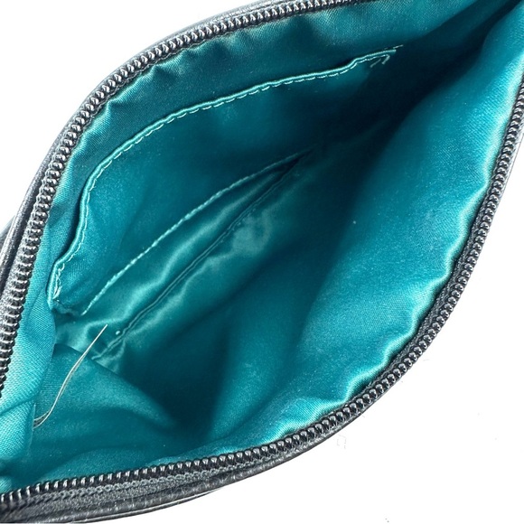 Coach Park Wristlet Black Leather Clutch Large Hangtag Wallet Night Out - Picture 6 of 9